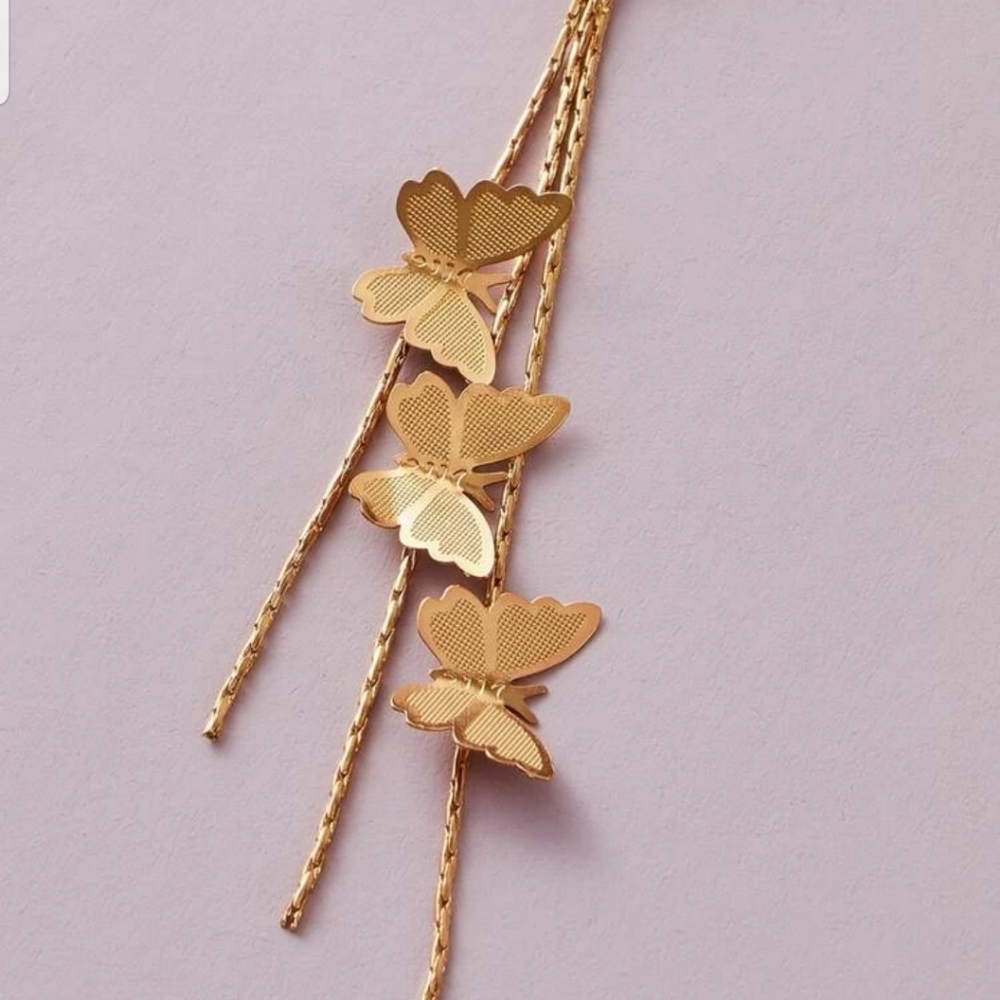 *Ellie* Dangling Butterfly Earrings - Picture 4 of 5